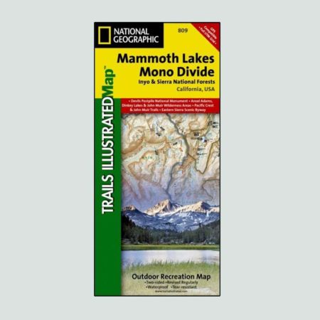 National Geographic map of Mammoth Lakes and Mono Divide