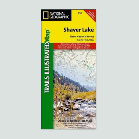Natinal Geographic map of Shaver Lake, CA
